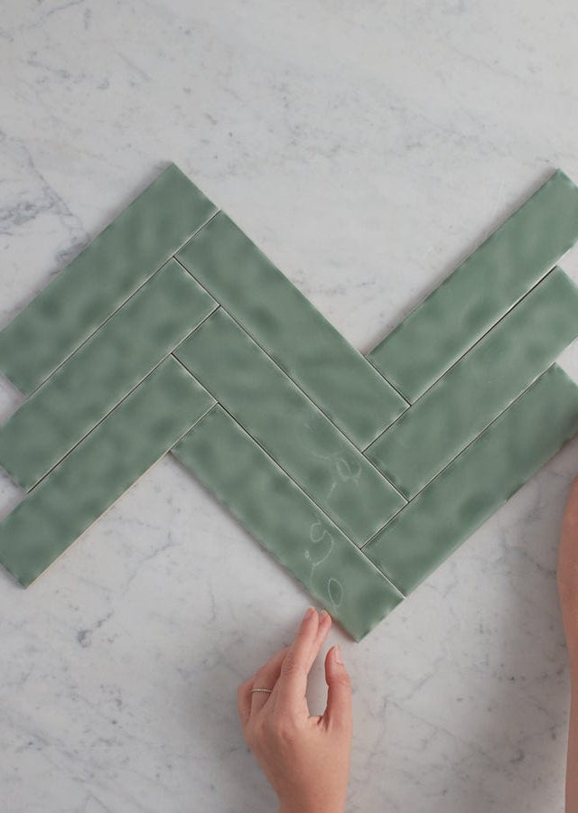 TileCloud TILE Newport Gloss Mini Subway Jade Green Tile