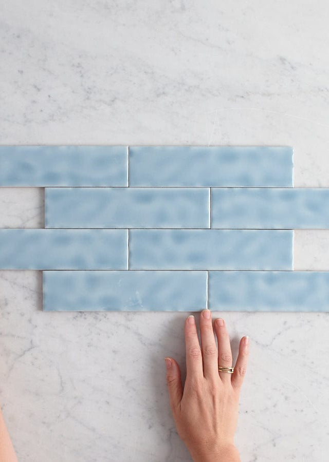 TileCloud TILE Newport Gloss Mini Subway Ocean Blue Tile