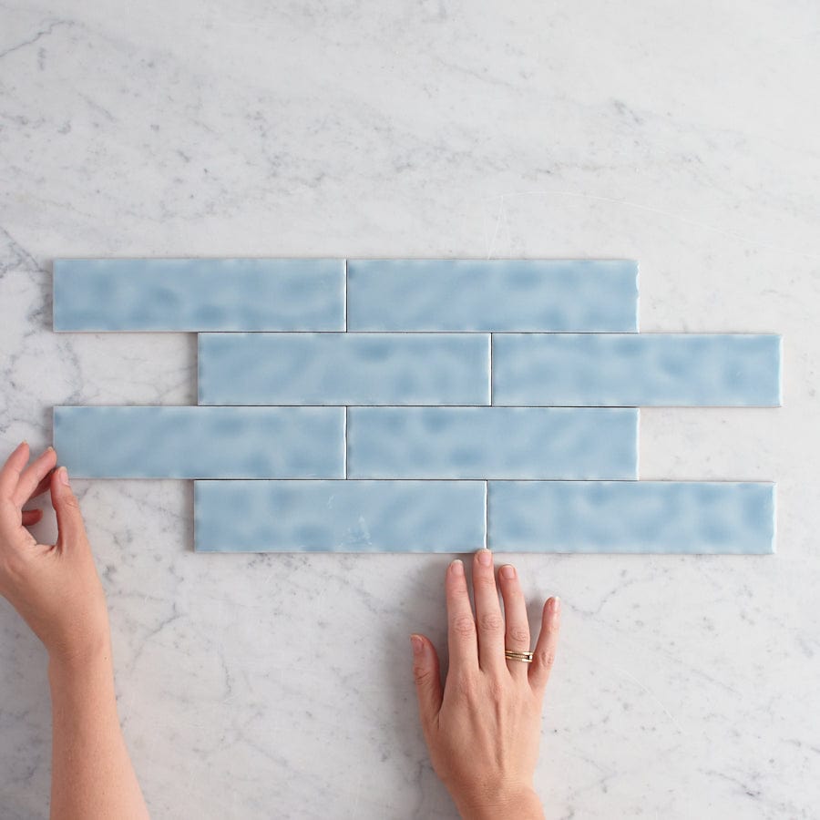 TileCloud TILE Newport Gloss Mini Subway Ocean Blue Tile