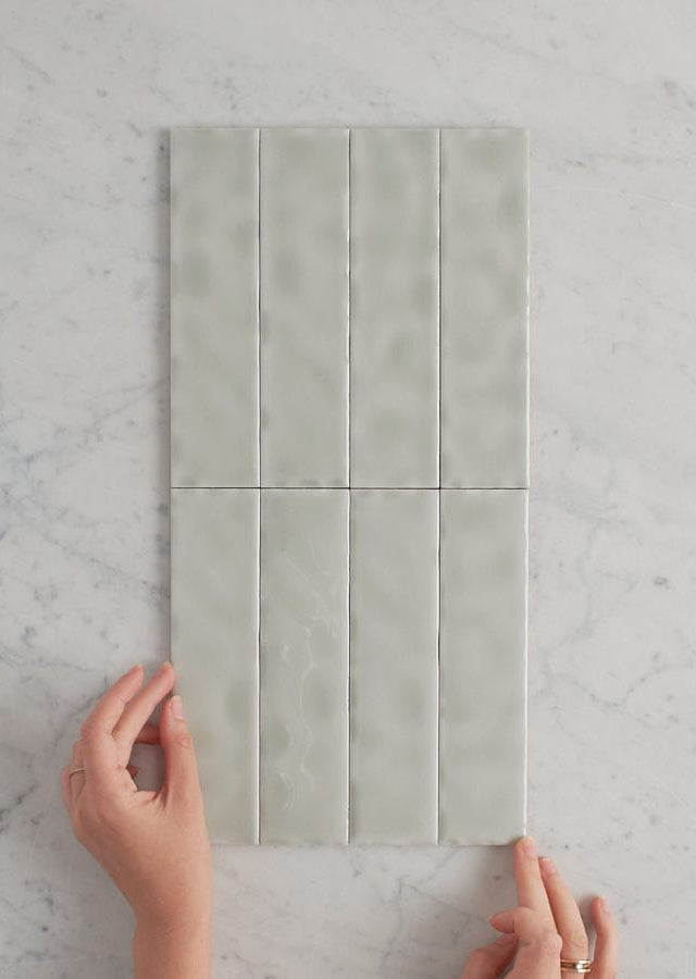 TileCloud TILE Newport Gloss Mini Subway Sage Green Tile