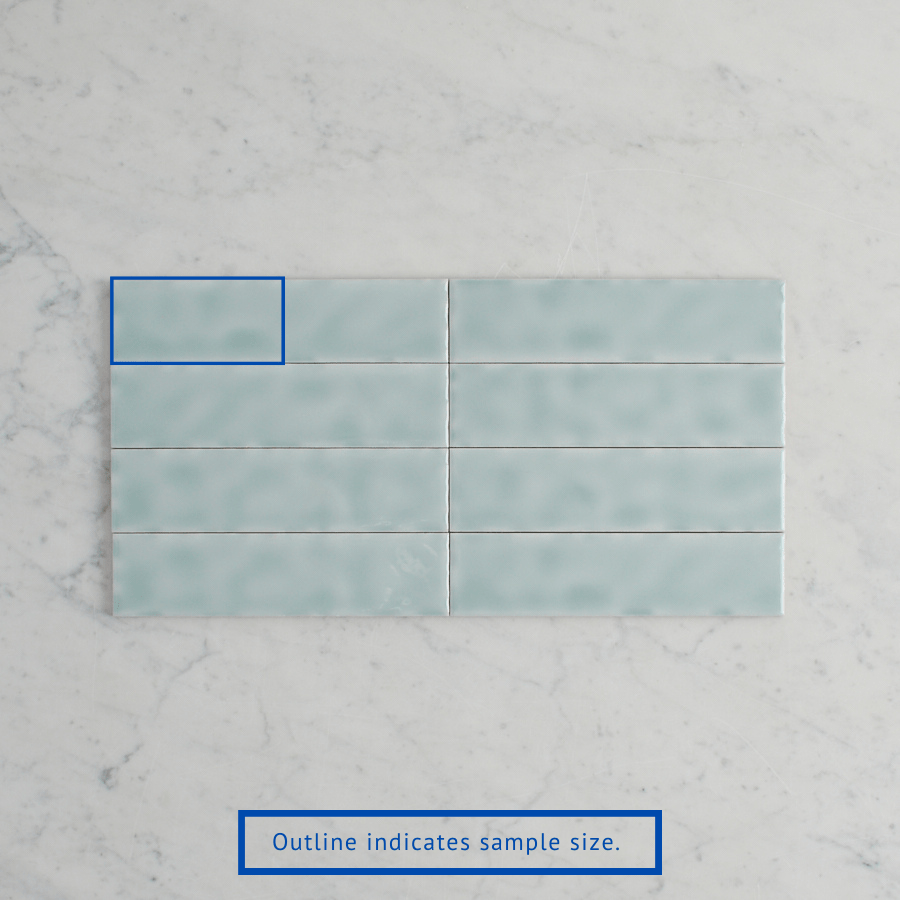 TileCloud TILE Newport Gloss Mini Subway Sky Blue Tile