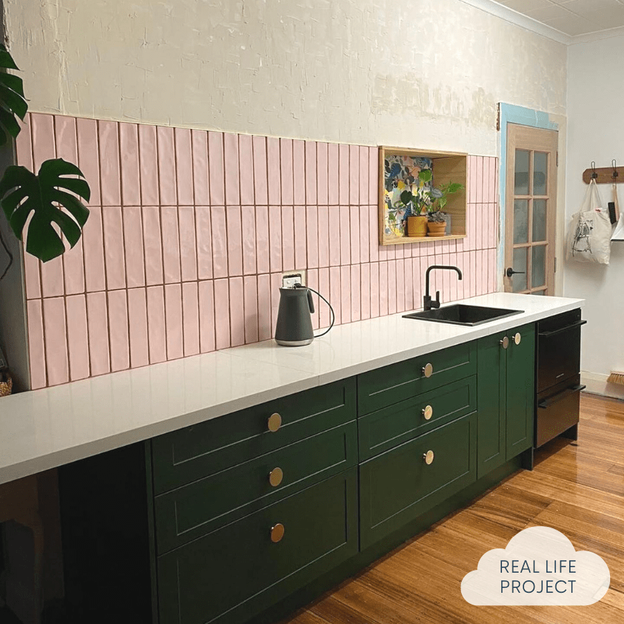 TileCloud TILE Newport Gloss Subway Baby Pink Tile