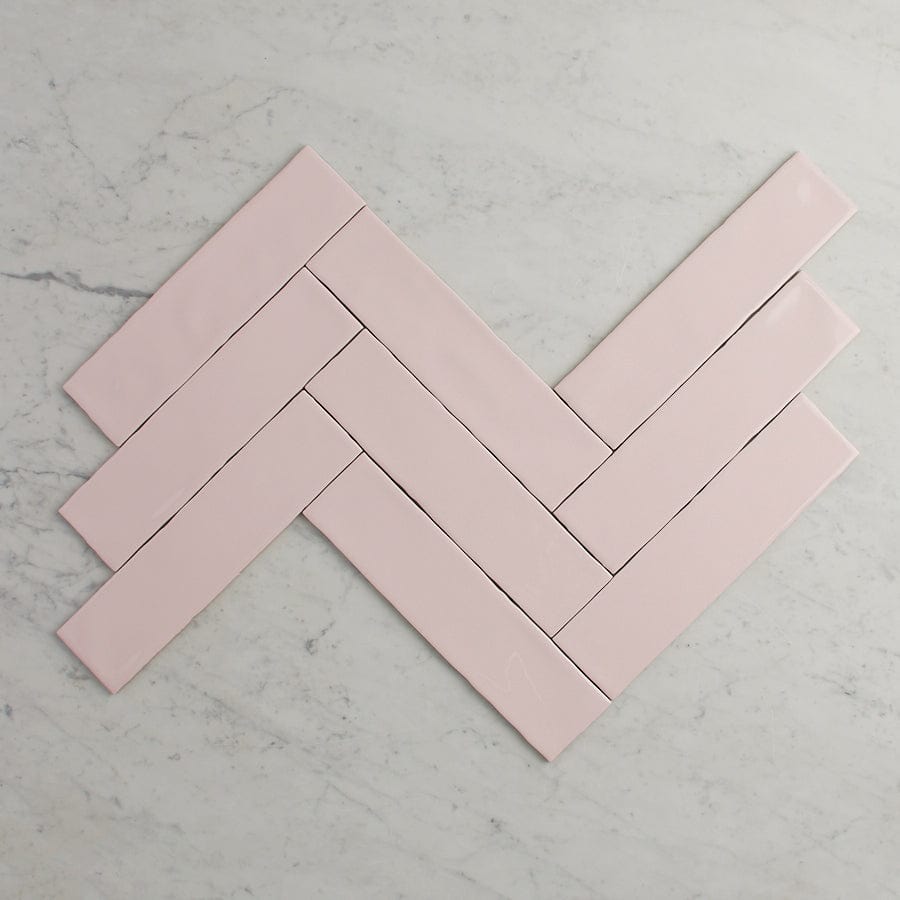 TileCloud TILE Newport Gloss Subway Baby Pink Tile