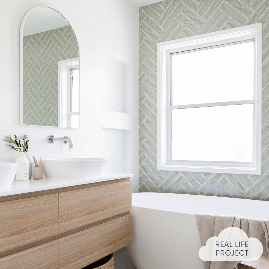 TileCloud TILE Newport Gloss Subway Sage Green Tile