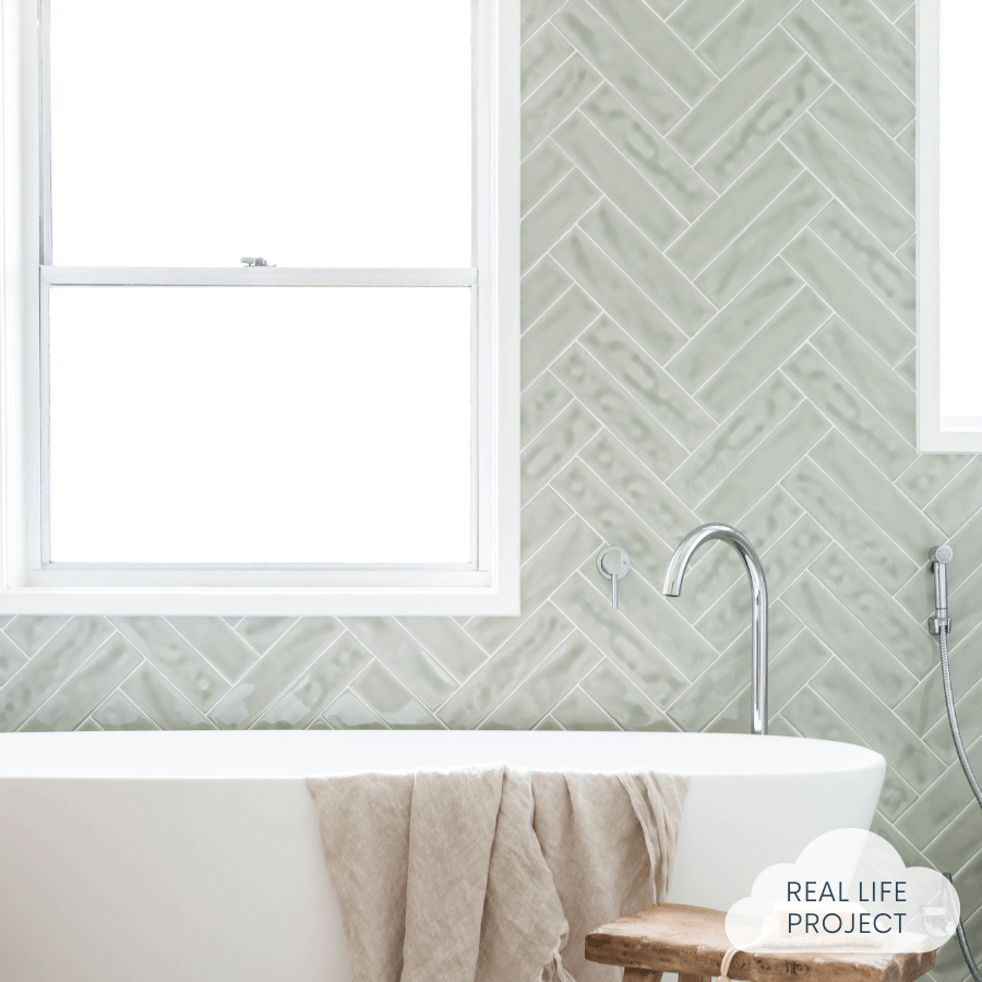 TileCloud TILE Newport Gloss Subway Sage Green Tile