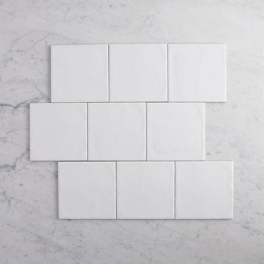 TileCloud TILE Newport Matte Large Square White Tile