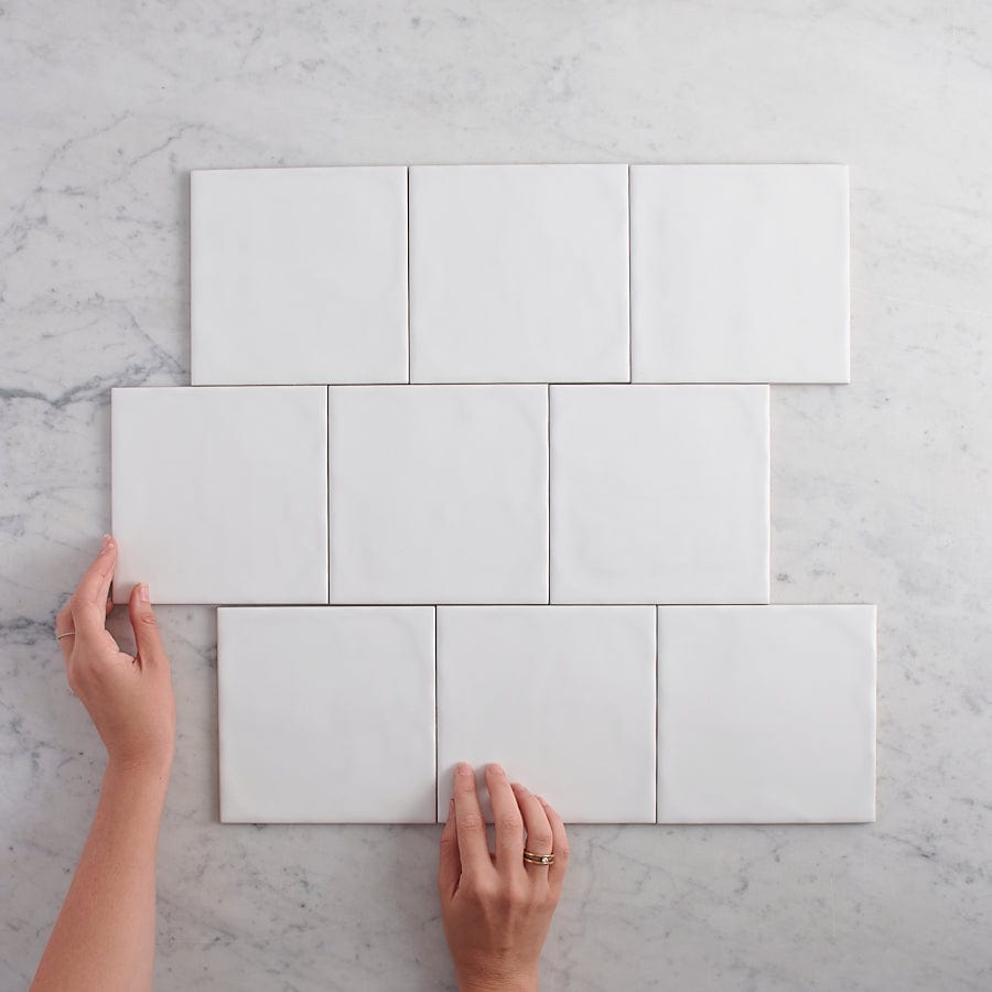 TileCloud TILE Newport Matte Large Square White Tile