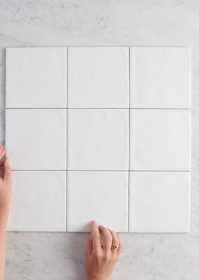 TileCloud TILE Newport Matte Large Square White Tile