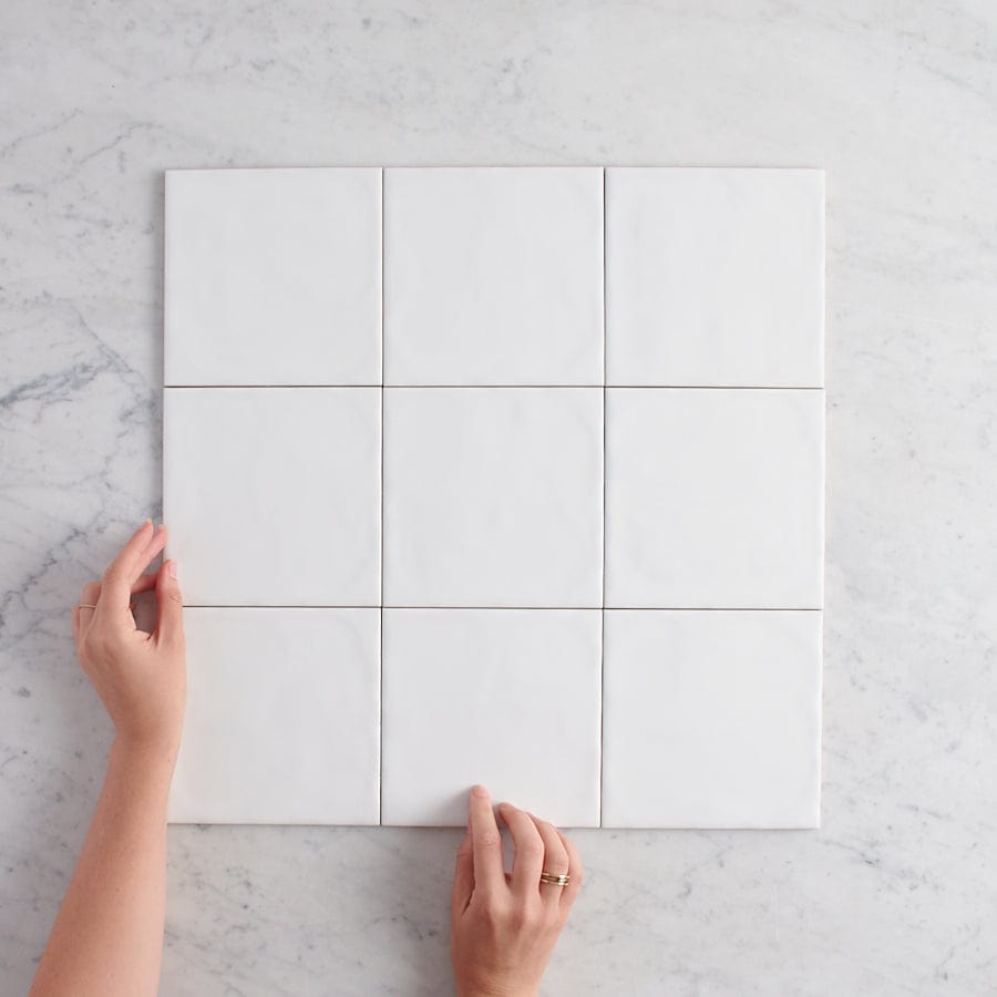 TileCloud TILE Newport Matte Large Square White Tile