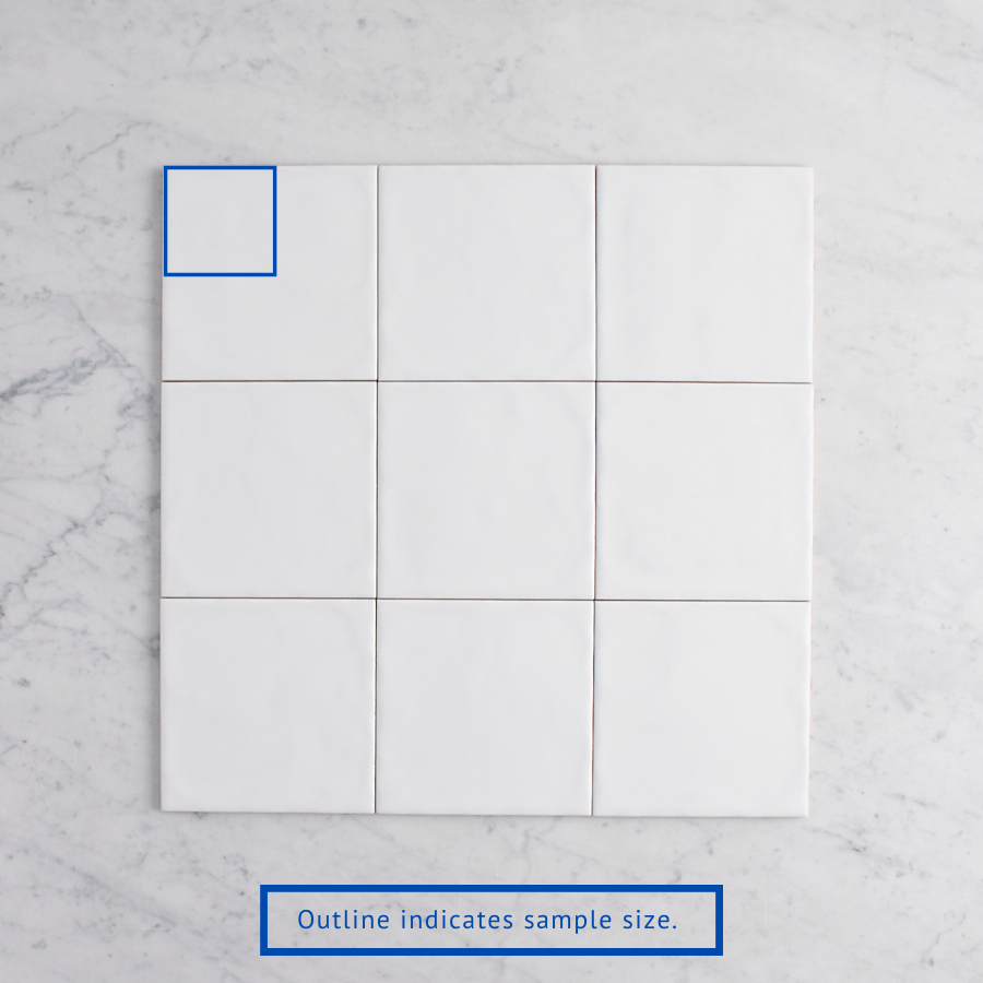 TileCloud TILE Newport Matte Large Square White Tile