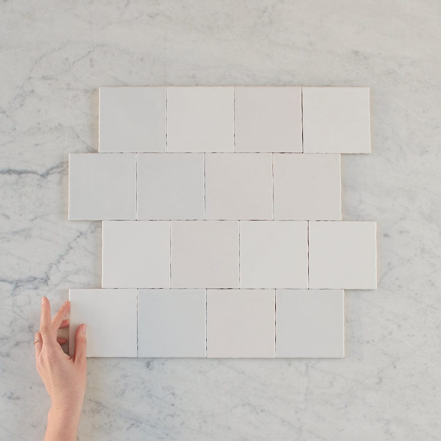 TileCloud TILE Newport Matte Mixed White Small Square Tile