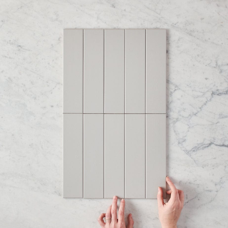 TileCloud TILE Riverton Matte Grey Subway Tile