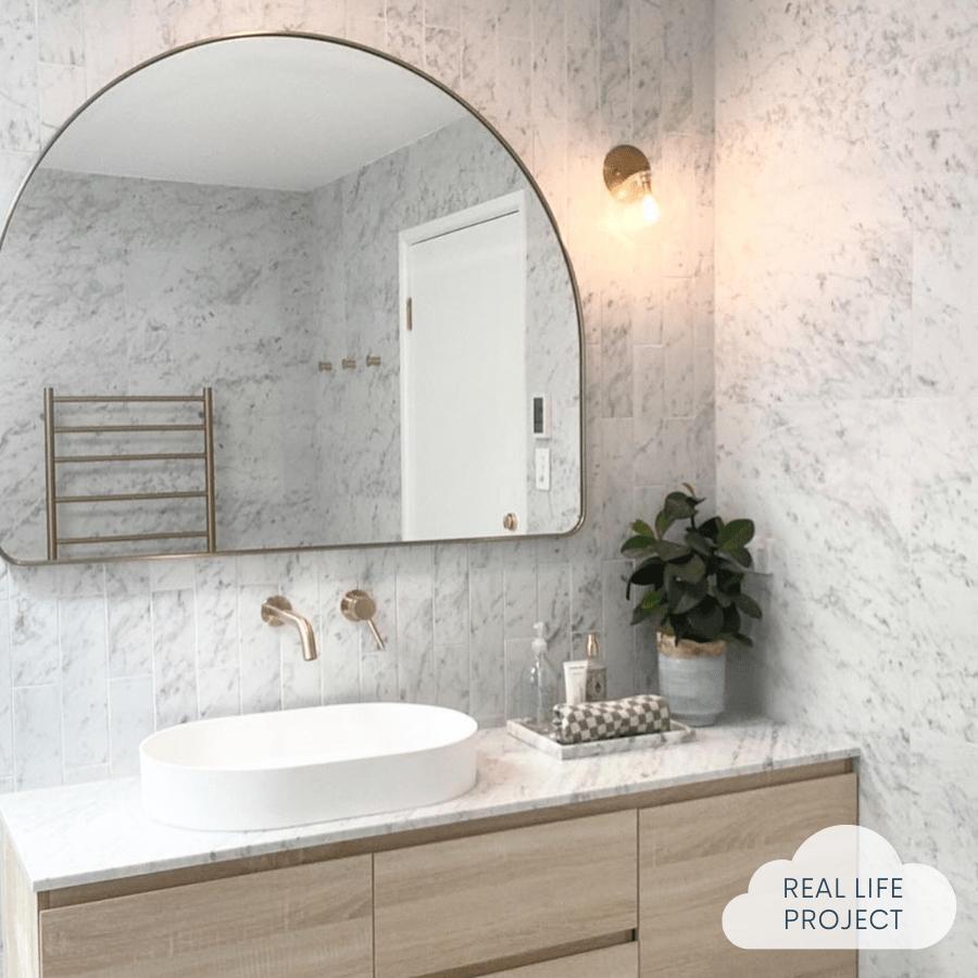 TileCloud TILE Rose Bay Carrara Look Matte Subway Tile