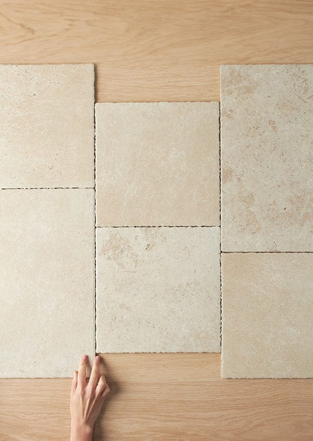 TileCloud TILE Seaforth Travertine Look Beige Matte Pattern Tile