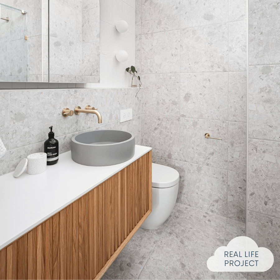 TileCloud TILE Stirling White Terrazzo Look Tile